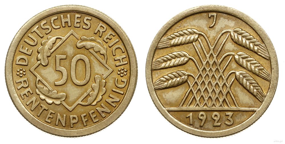 Niemcy, 50 Rentenpfennig, 1923/J