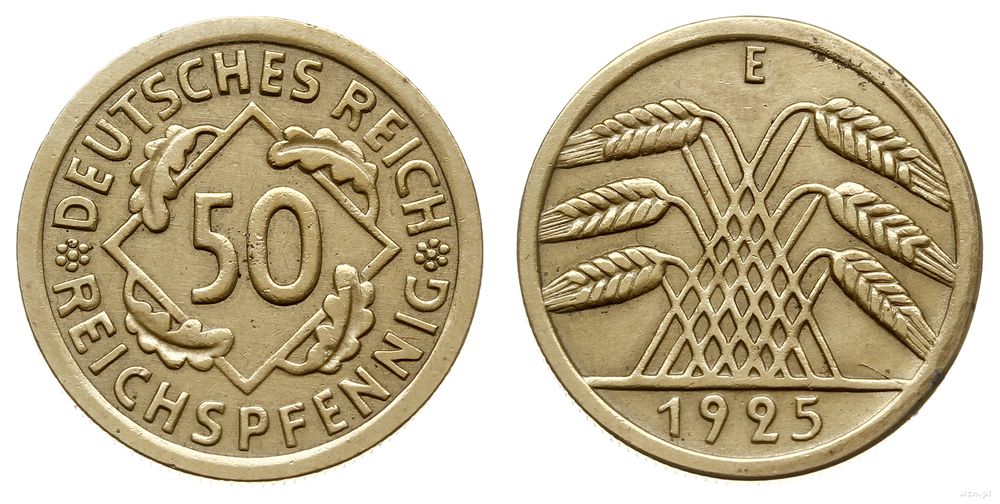 Niemcy, 50 Reichspfennig, 1925/E