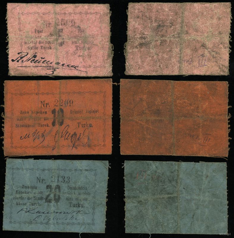 dawny zabór rosyjski, 5, 10 i 15 kopiejek, (1916/1917)