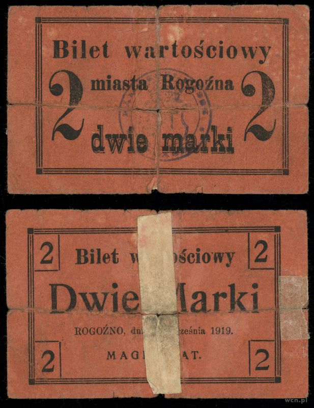 Wielkopolska, 2 marki, 25.09.1919