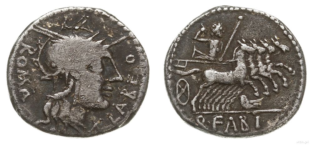 Republika Rzymska, denar, 124 pne