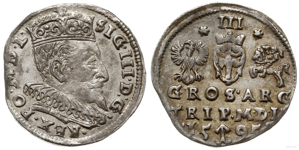 Polska, trojak, 1595