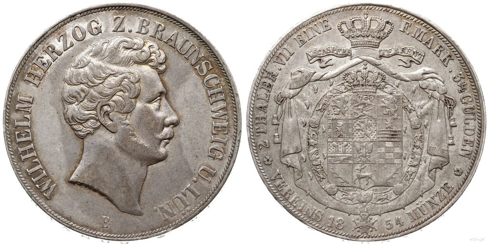 Niemcy, dwutalar, 1854/B