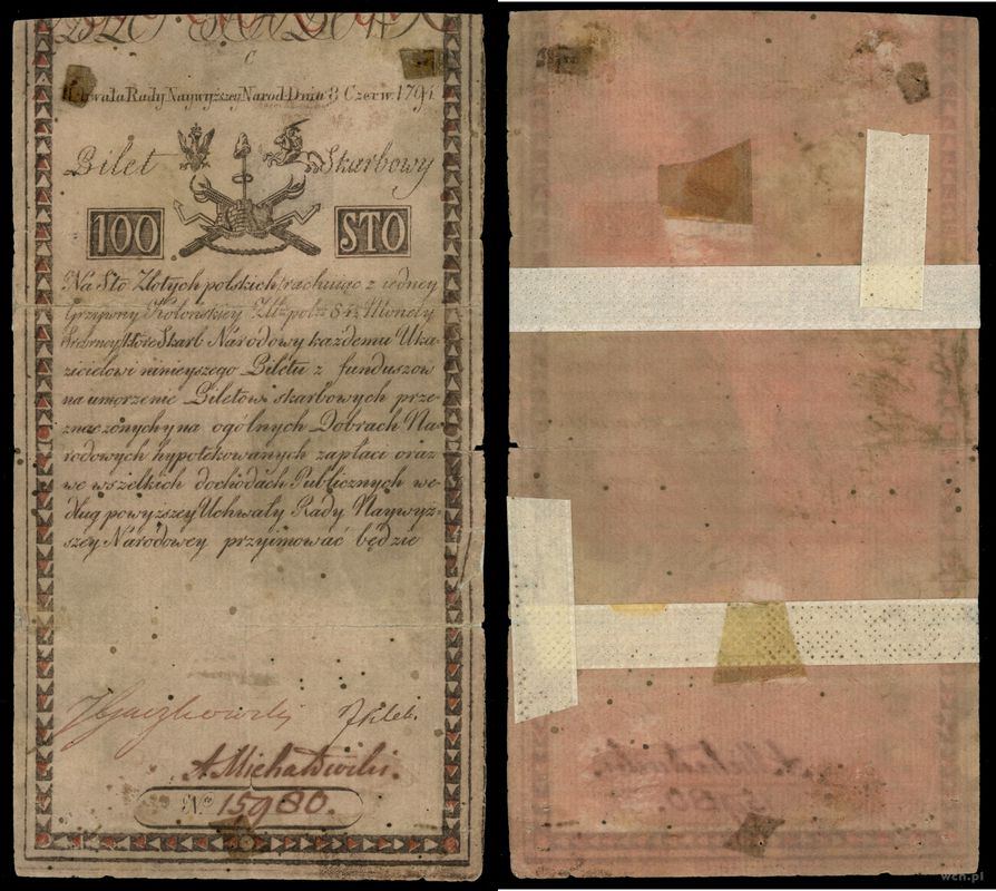 Polska, 100 złotych, 08.06.1794