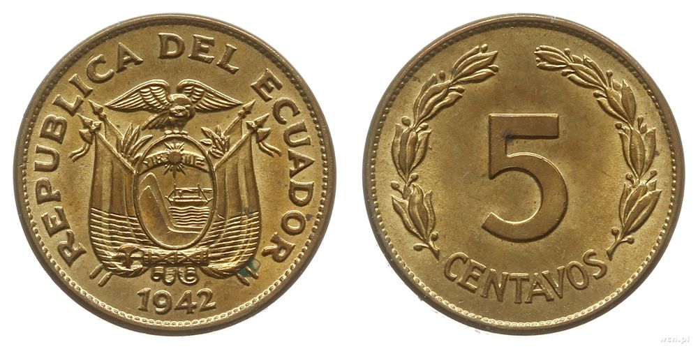 Ekwador, 5 centavos, 1942
