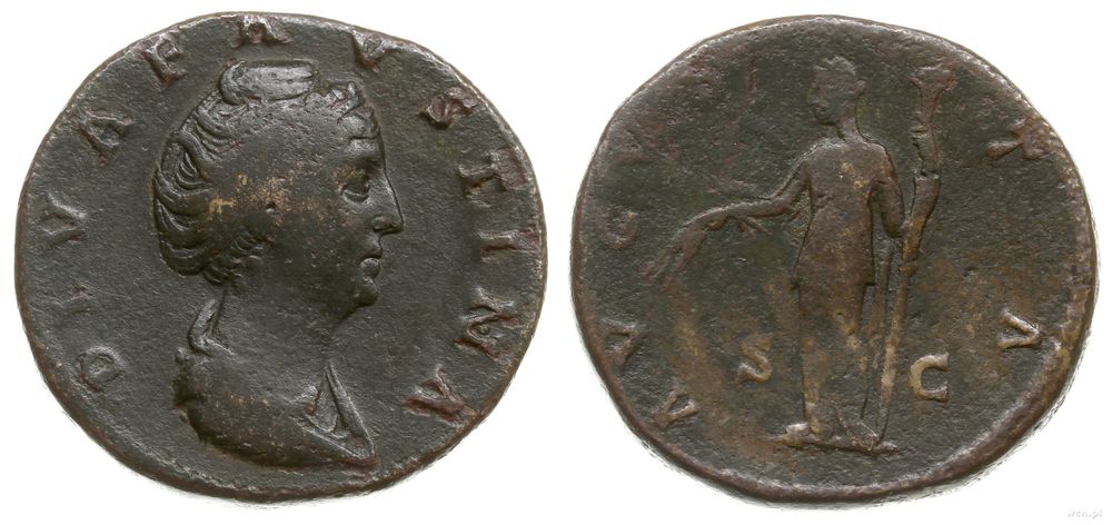 Cesarstwo Rzymskie, sestercja, ok. 141