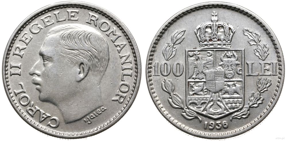 Rumunia, 100 lei, 1936