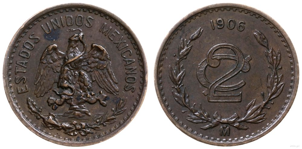 Meksyk, 2 centavos, 1906