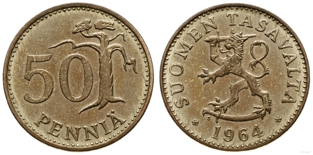 Finlandia, 50 penniä, 1964