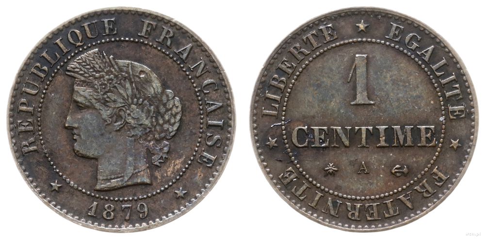 Francja, 1 centym, 1879 A