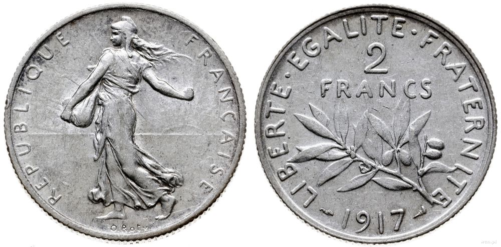Francja, 2 franki, 1916