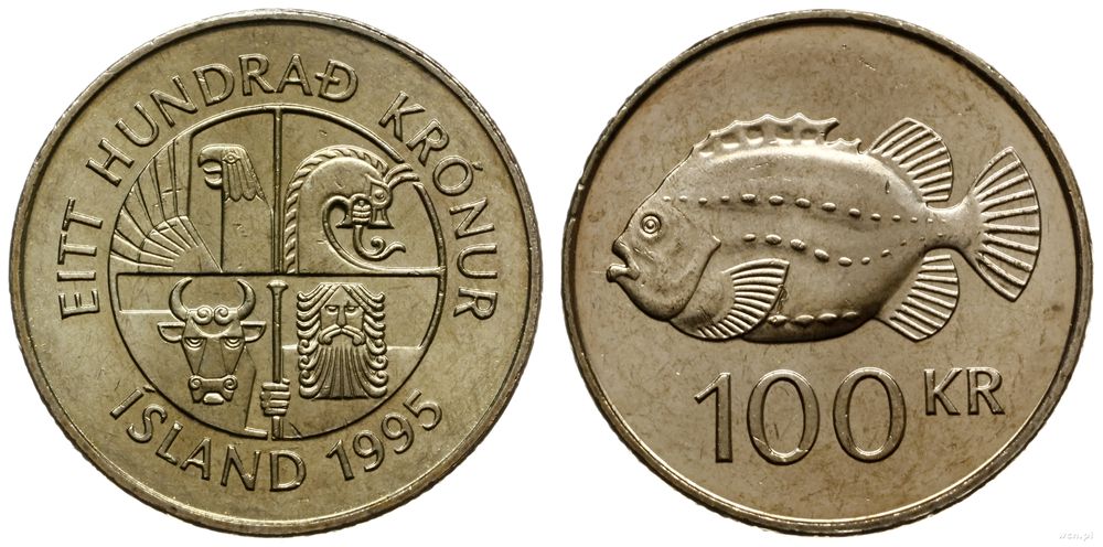 Islandia, 100 koron, 1995