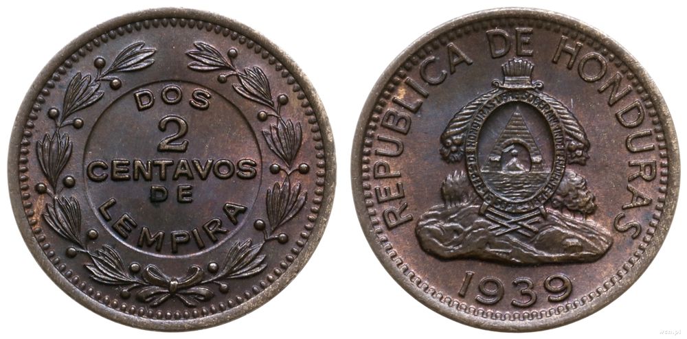 Honduras, 2 centavos, 1939