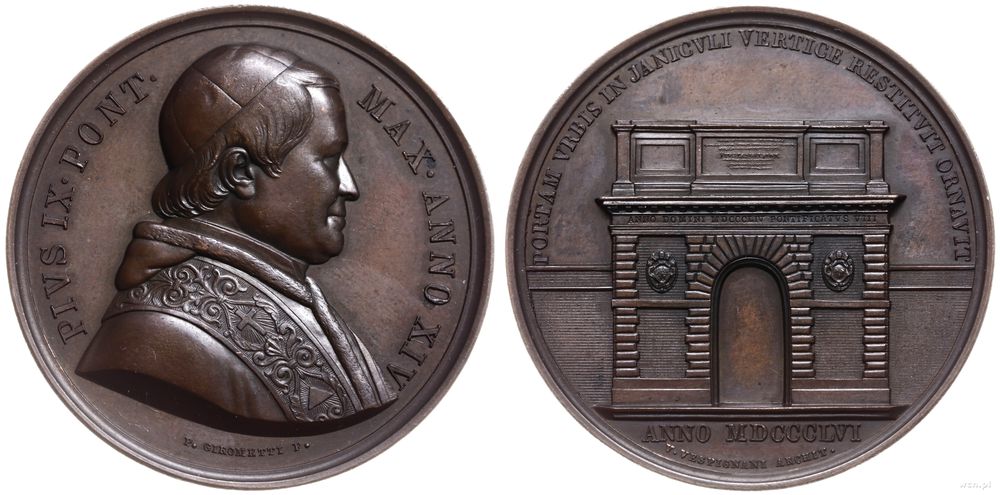 Watykan, medal, 1856