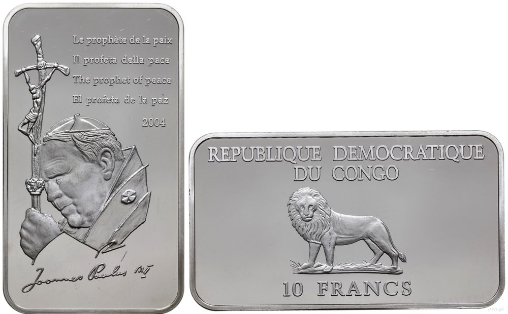 Kongo, 10 franków, 2004
