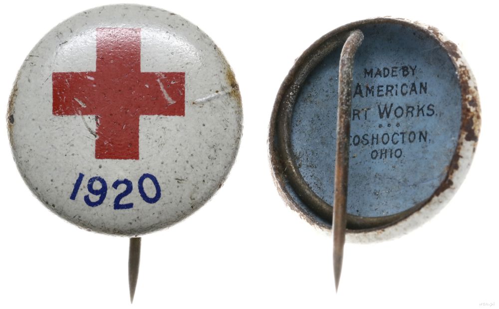 USA, odznaka Czerwonego Krzyża z 1920 roku