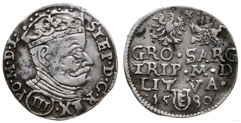 Polska, trojak, 1580