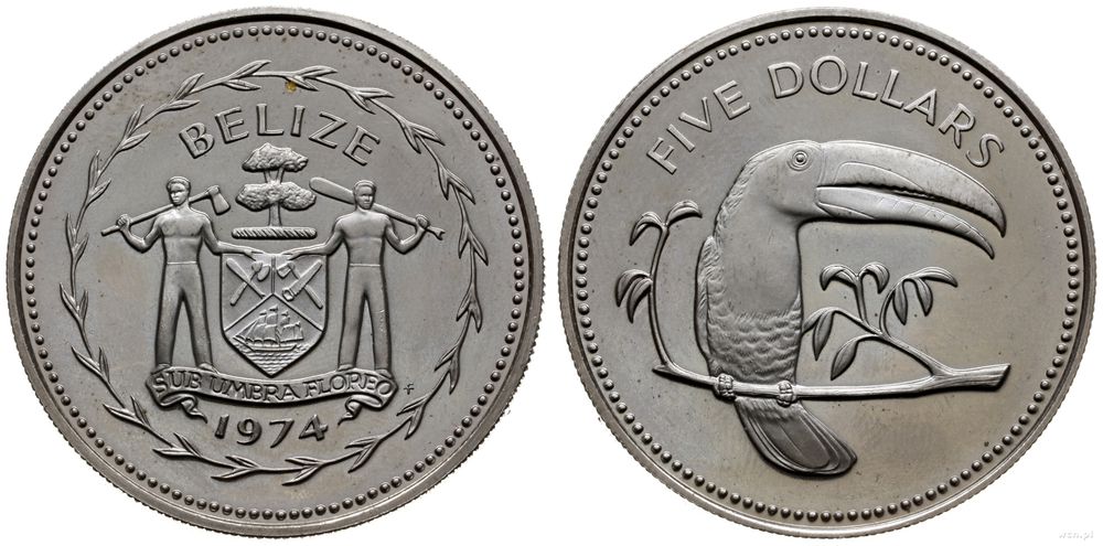 Belize, 5 dolarów, 1974