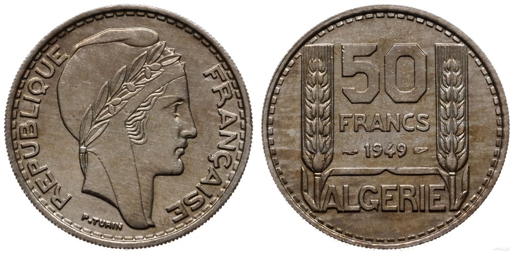 Algieria, 50 franków, 1949