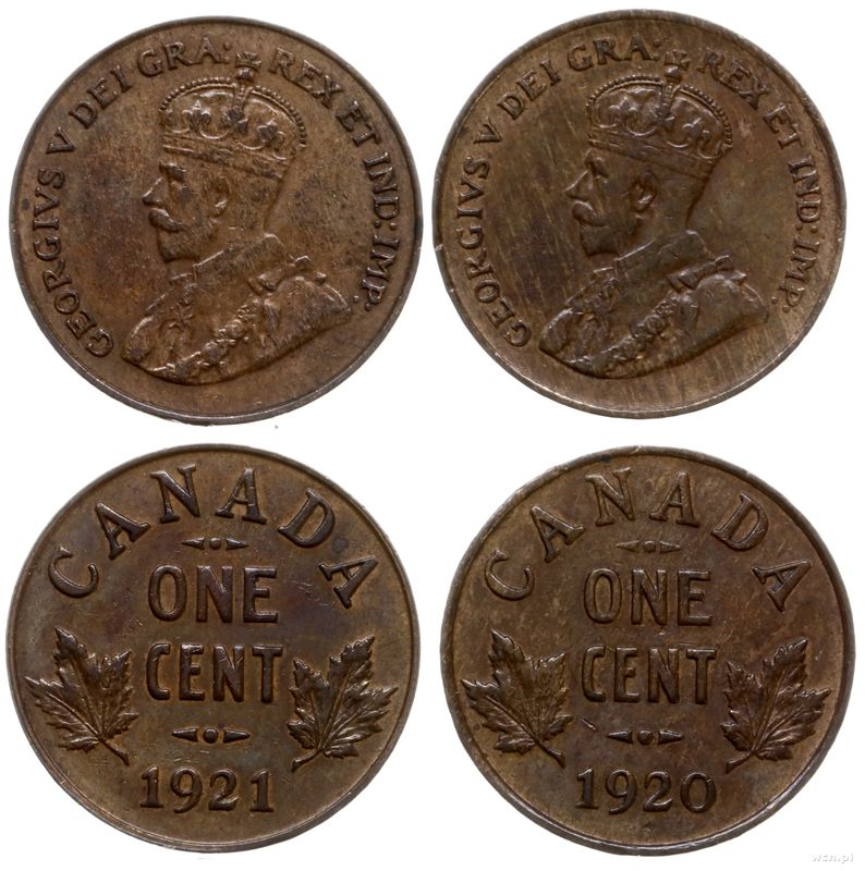 Kanada, zestaw: 2 x pens, 1920, 1921