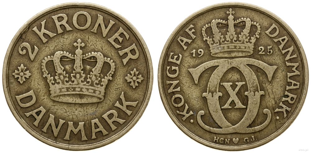 Dania, 2 korony, 1925