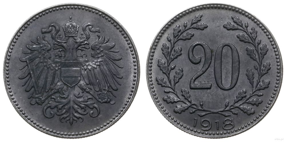 Austria, 20 heller, 1918