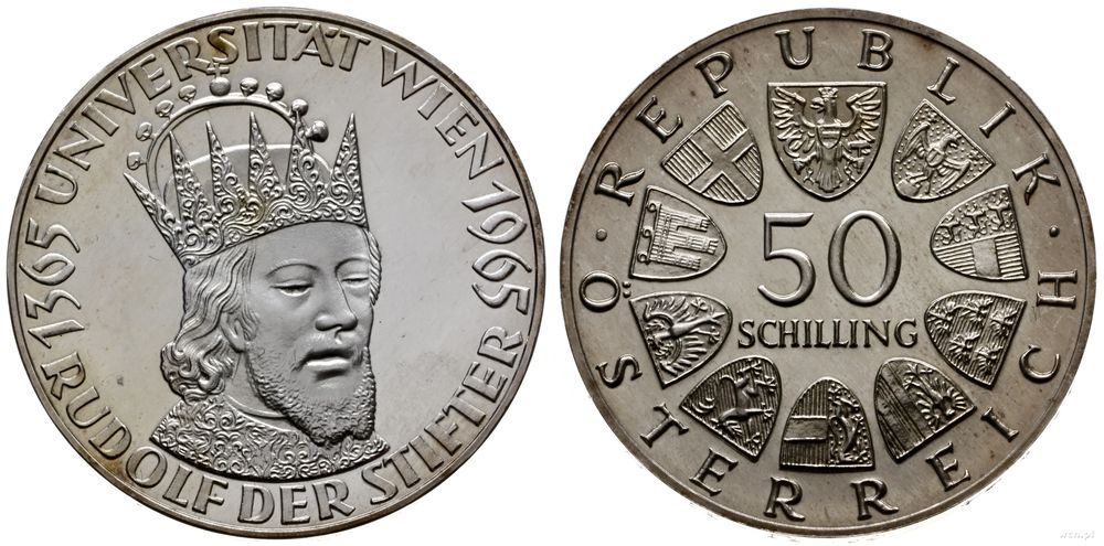 Austria, 50 szylingów, 1965