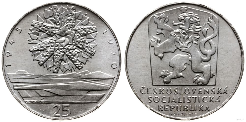 Czechosłowacja, 25 koron, 1970
