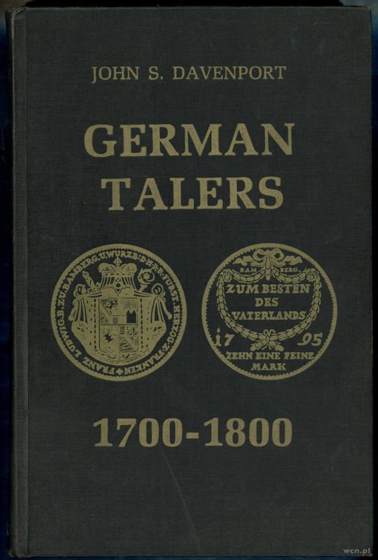 wydawnictwa zagraniczne, John S. Davenport - German Talers 1700-1800; bardzo rzadki katalog niemiec..