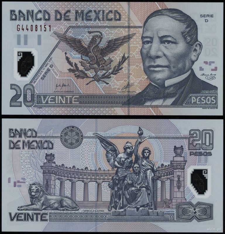 Meksyk, 20 pesos, 17.05.2001