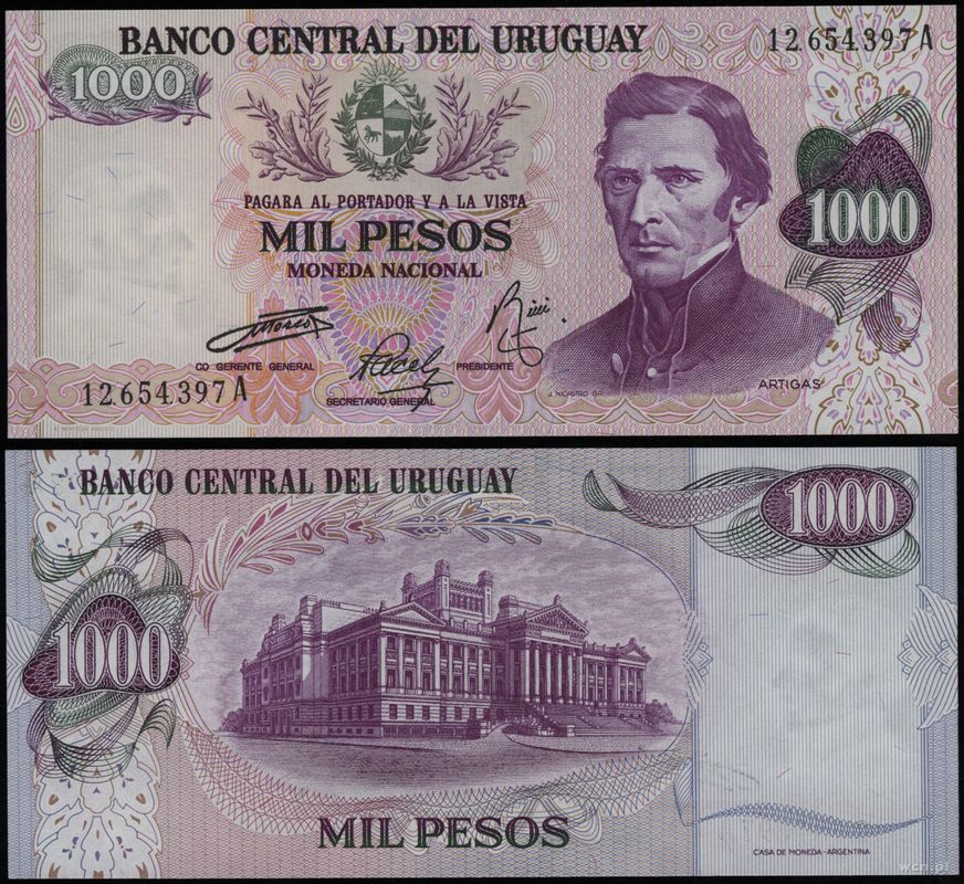 Urugwaj, 1.000 pesos, 1974