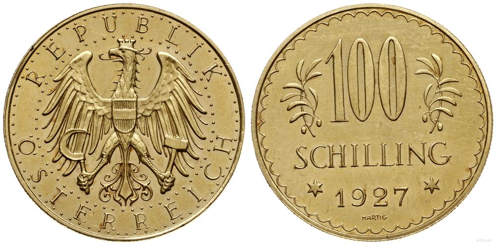Austria, 100 szylingów, 1927