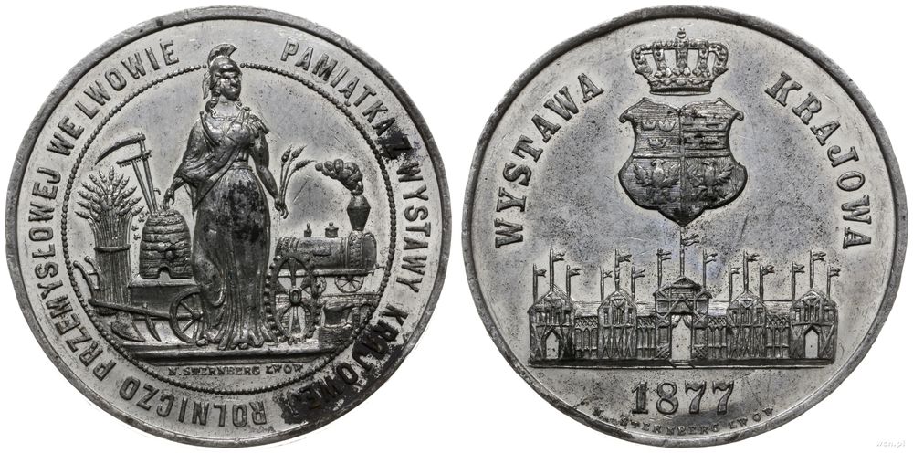 Polska, medal z Wystawy Krajowej Rolniczo-Przemysłowej we Lwowie, 1877