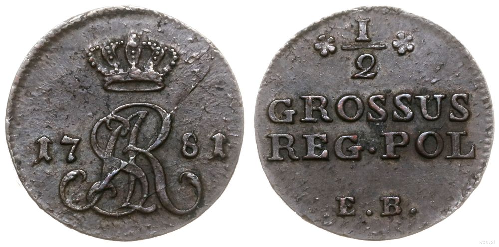 Polska, półgrosz, 1781 EB