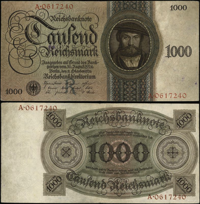 Niemcy, 1.000 marek, 11.10.1924