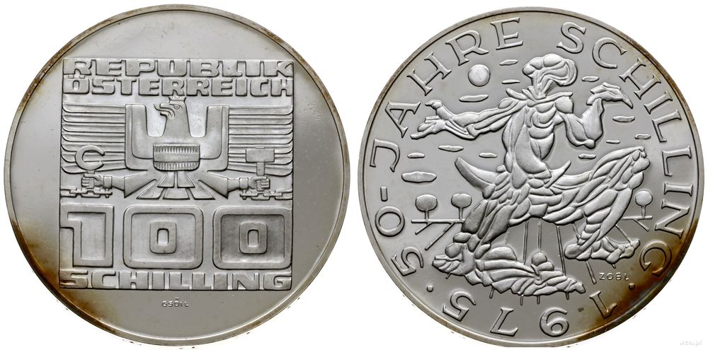 Austria, 100 szylingów, 1975