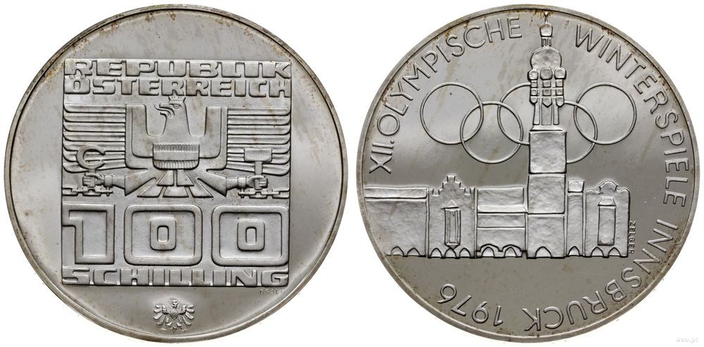 Austria, 100 szylingów, 1974