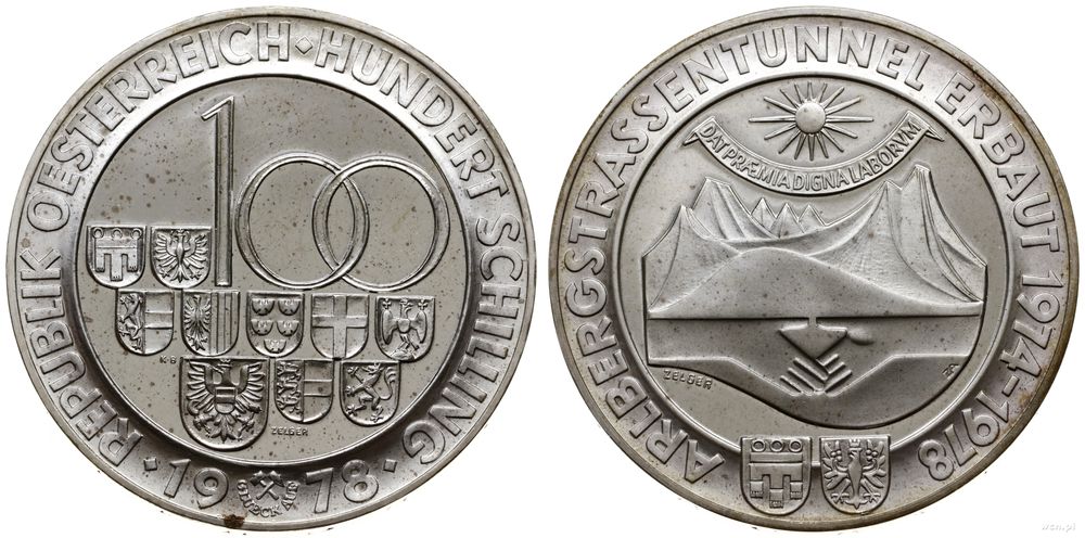 Austria, 100 szylingów, 1978