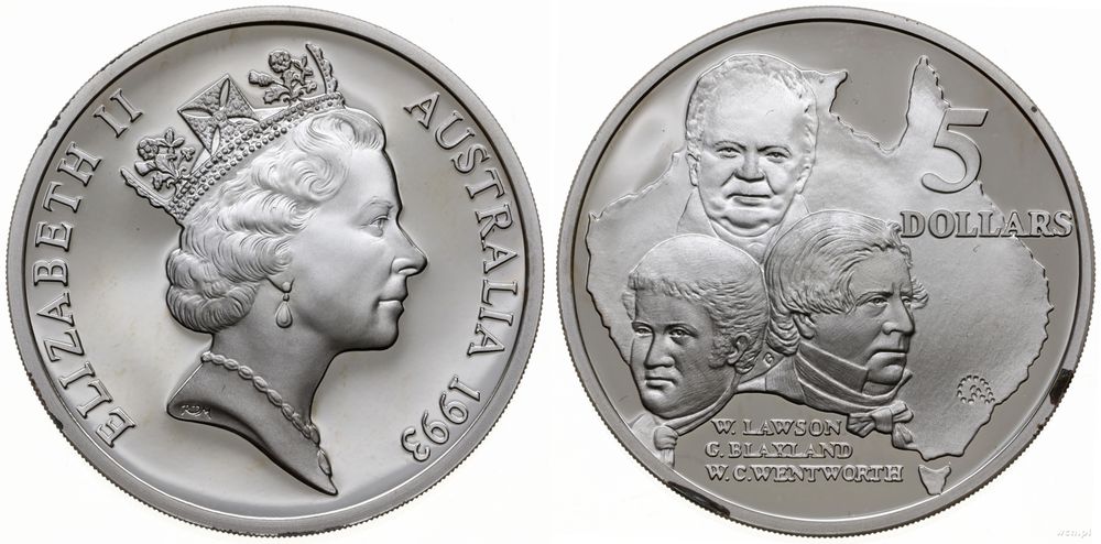 Australia, 5 dolarów, 1993