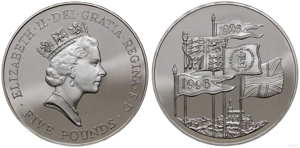 Wielka Brytania, 5 funtów, 1996