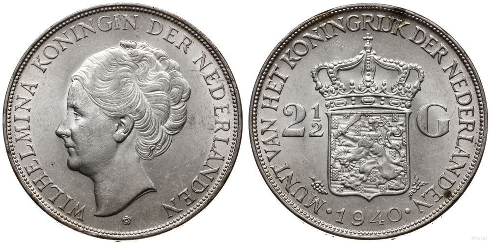 Niderlandy, 2 1/2 guldena, 1940