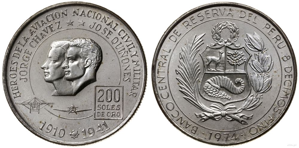 Peru, 200 soli, 1974