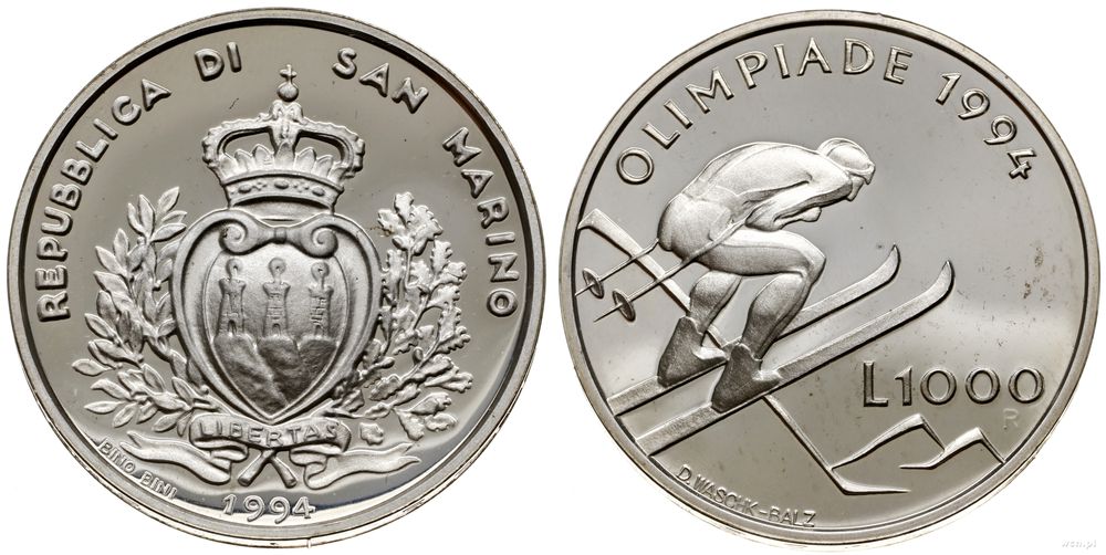 San Marino, 1.000 lirów, 1994