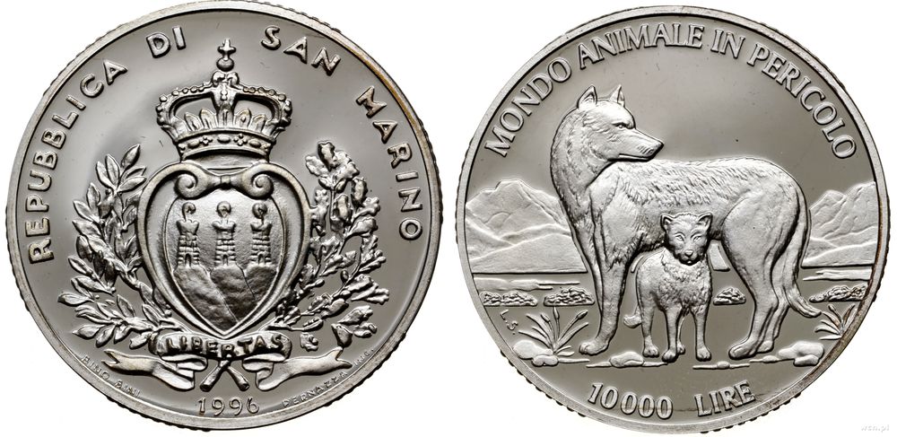 San Marino, 10.000 lirów, 1996