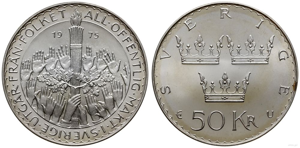 Szwecja, 50 kronor, 1975