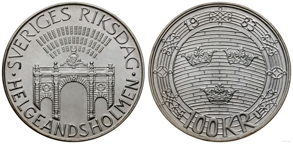 Szwecja, 100 kronor, 1983