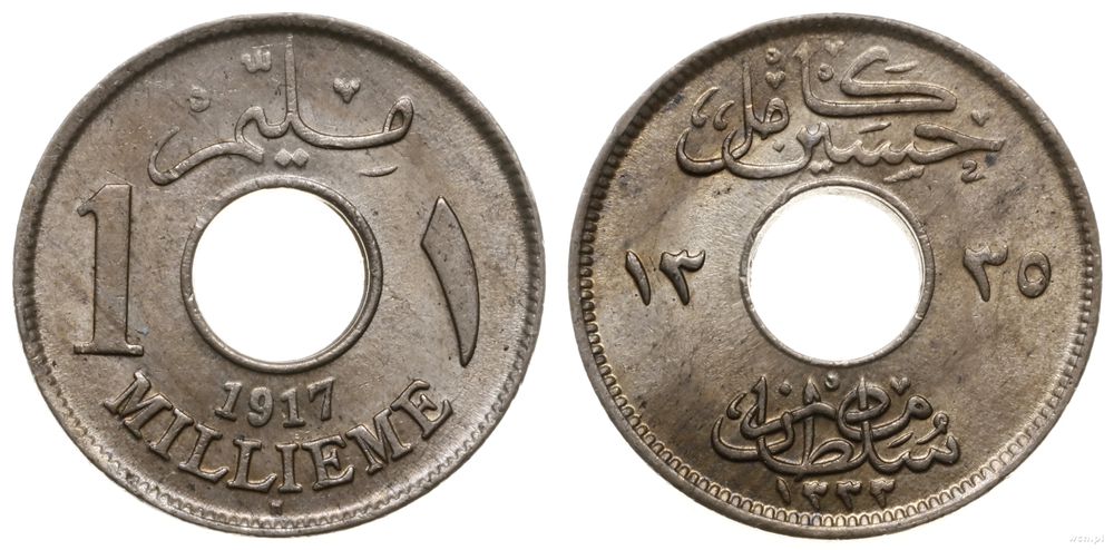 Egipt, 1 millieme, AH 1335 (1917 AD)  H