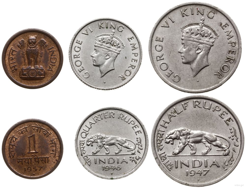 Indie, zestaw 3 monet