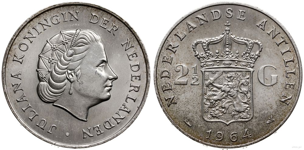 Antyle Holenderskie, 2 1/2 guldena, 1964