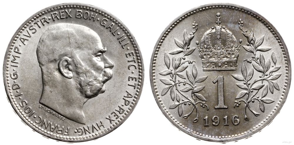 Austria, 1 korona, 1916